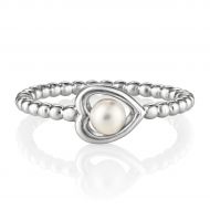 Kimberley Selwood Aphrodite Pearl  Heart Ring