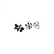 Silver Bee studs