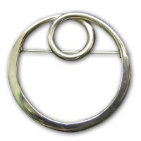Circles Silver Brooch