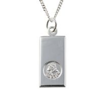 Ingot Style St. Christopher Pendant and Chain